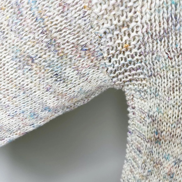 J. JILL Speckled Tan Linen Blend Sweater Sz. M - Picture 5 of 12